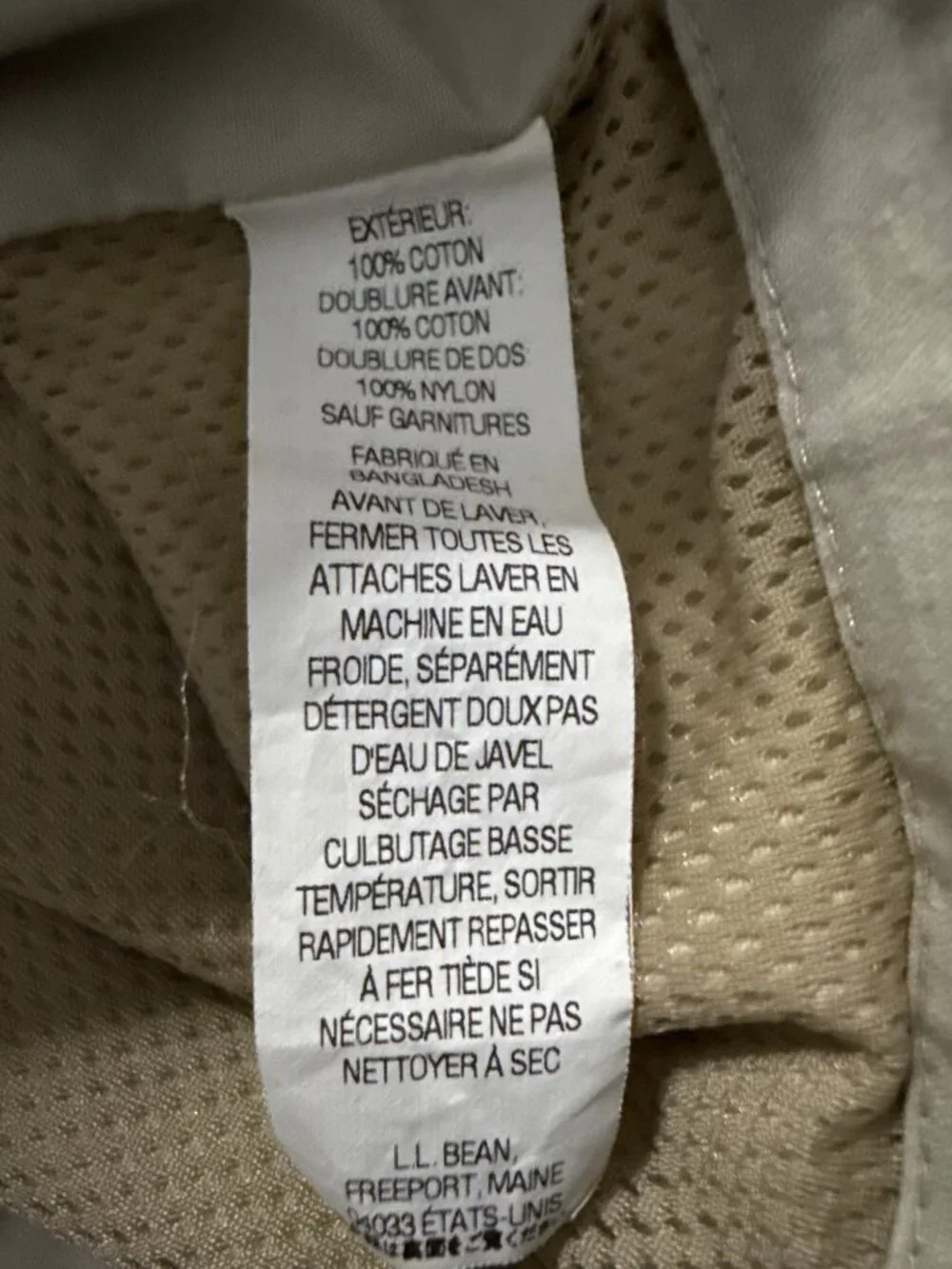 L.L. Bean Mens Vintage XXL Beige Vest 100% Cotton Outdoor Fishing Multi-Pocket